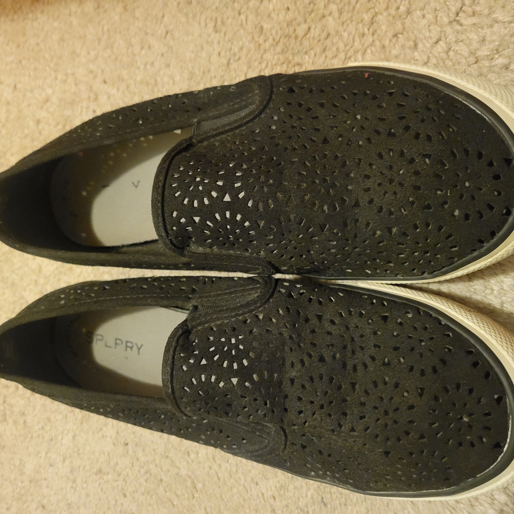 Black Sperry Slip-On Shoes